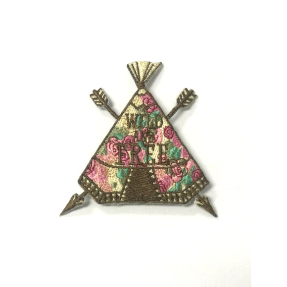 Lot of 10 Wild & Free Patch Embroidered Floral Boho Iron On Heat Transfer - Picture 1 of 3